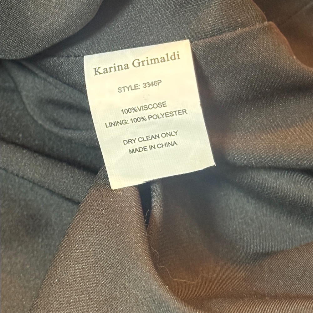 Karina Grimaldi Vicky Denim Floral Blue‎ Chiffon Mini Dress Long Sleeve M - Picture 11 of 11